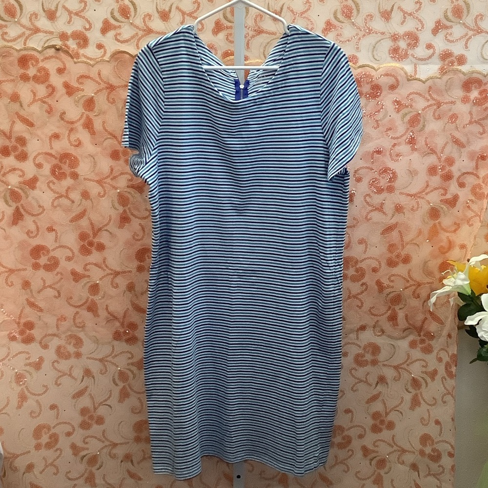 Merona Striped Blue and White Mini Dress